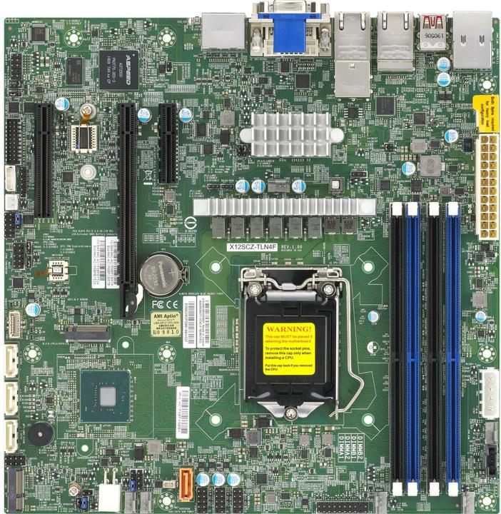 Image du produit Supermicro X12SCZ-TLN4F (LGA 1200, Intel W480E, mATX)