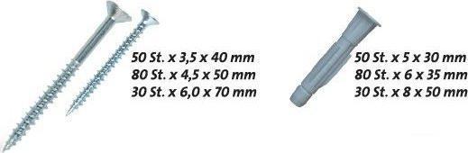 Actual product image Mannesmann Screw and dowel assortment, 321 pcs. (321 Screws per piece)