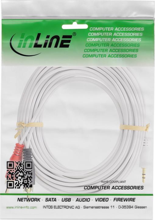 Actual product image InLine Cinch/jack cable (10 m, Cinch, 3.5mm jack (AUX))