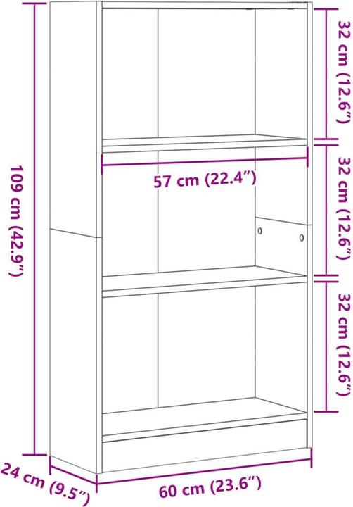 Immagine prodotto VidaXL Claiborn (60 x 24 x 109 cm)