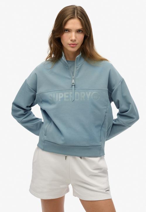 Produktbild Superdry Lässiger Active Tech Pullover mit halblangem Reissverschluss und Logo (L)