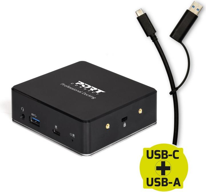 Actual product image Port Designs DOCKING UNIVERSAL OFFICE 901908 2 X 2K-EU, USB-A/USB-C (USB-A, USB-C, 8 Ports)