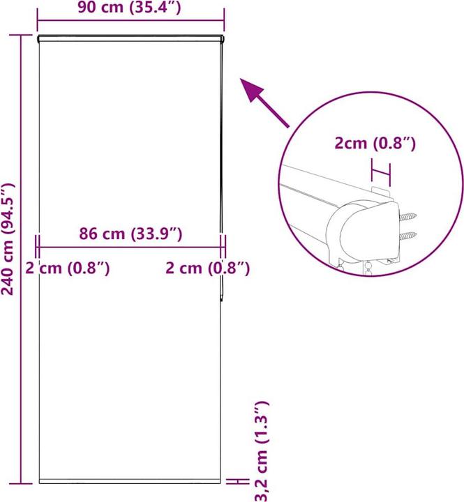 Actual product image VidaXL Marji (90 x 240 cm)