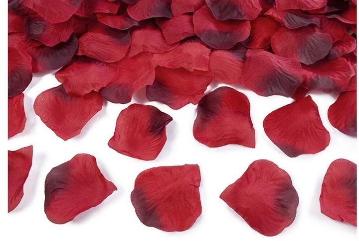 Partydeco Rosen mit dunklem Rand