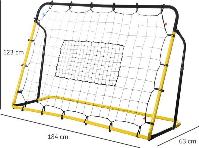 Produktbild Swisshandel24 Kickback Fussball Rebounder Tor Rückprallwand Netz für Fussball, Basketball und Baseball, Stahl+PE