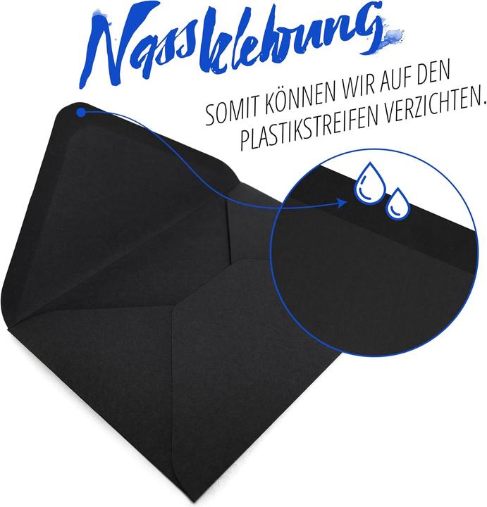 Produktbild Japun 100 x Kuverts ohne Fenster (C6, 100 x)