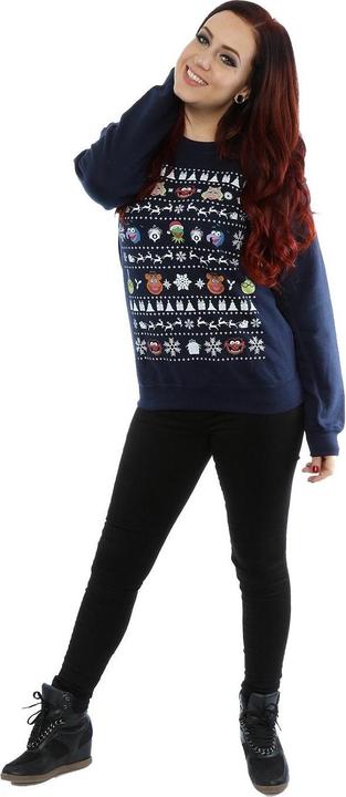 Actual product image Disney Womens/Ladies The Muppets Christmas Heads Sweatshirt (M)