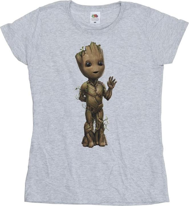 Actual product image Womens/Ladies I Am Groot Wave Pose Cotton T-Shirt (XXL)