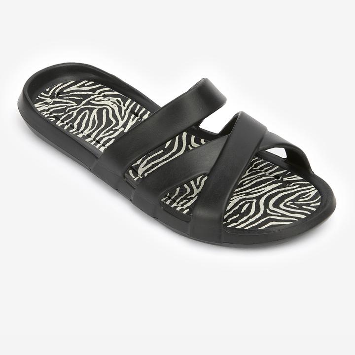 Image du produit Nabaiji Claquettes piscine Femme - Slap 500 noir zeb 1 (40)