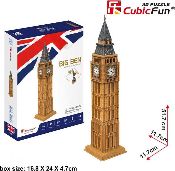 Actual product image Cubicfun 3D Puzzle Game Big Ben- (44 pieces)
