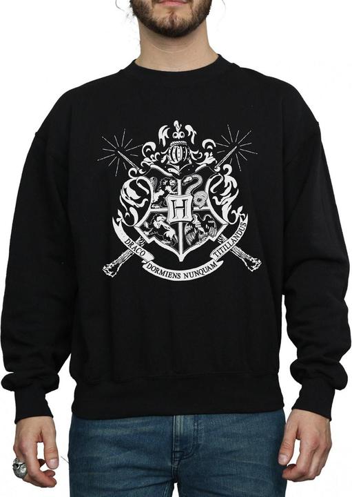 Actual product image Mens Hogwarts Badge Wands Sweatshirt (S)