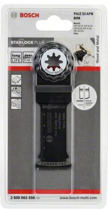 Produktbild Bosch Professional Zubehör BIM Tauchsägeblatt PAIZ 32 APB, Wood and Metal, 60 x 32 mm, 1-er Pack