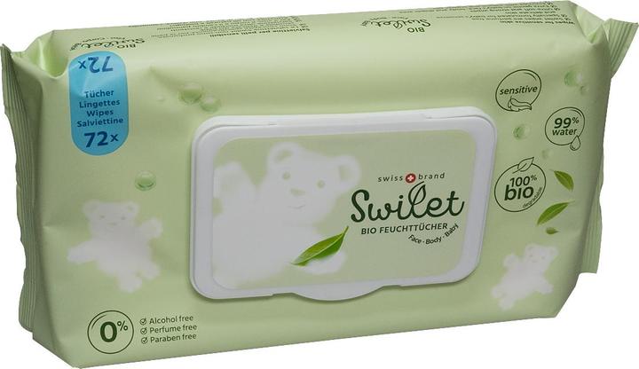 Swilet Bio-Feuchttücher (72 Stück)