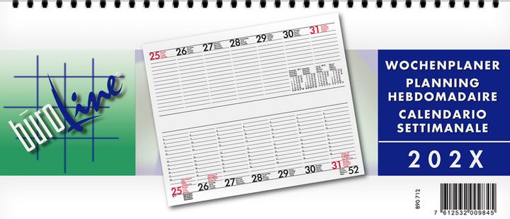 Actual product image BüroLine Weekly planner 890712 D/F/I/E, 2023 (Quadrate, No binding, German, English, French, Italian)