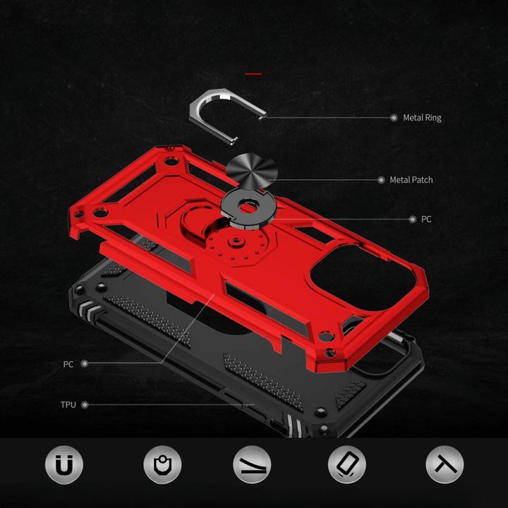Actual product image Cover-Discount iPhone 16 - Robust back cover with kickstand (Apple iPhone 16)