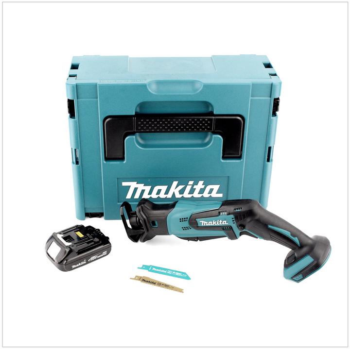 Actual product image Makita DJR 183 Y1J Battery Recipro Saw 18V + 1x battery 1.5 Ah + Makpac - without charger