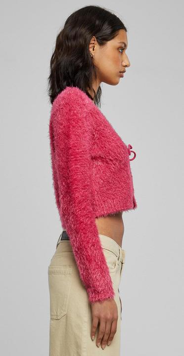 Actual product image Urban Classics Ladies Tied Cropped Feather Cardigan - 117653 (XL)