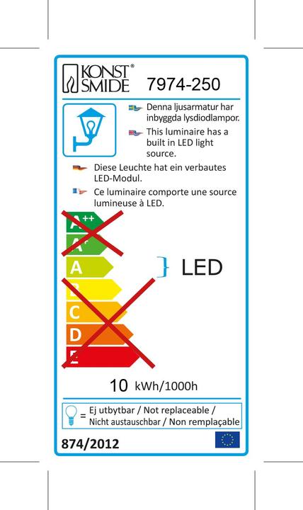 Energie-Label Konstsmide Cesena (900 lm)