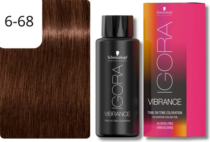 Actual product image Schwarzkopf Professional IGORA Vibrance Hair Tint NEW (6-68 Dark blond chocolate red)