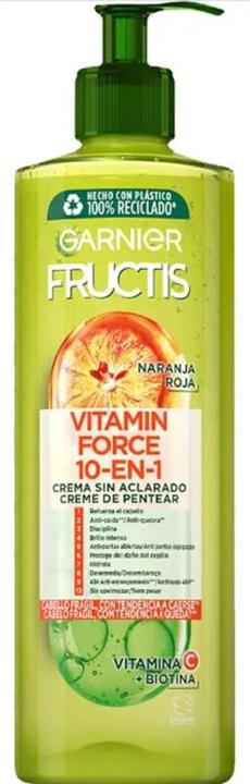 Garnier Fructis Anti-Haarausfall Leave-In Creme mit Roter Orange (400 ml, Flüssiges Shampoo)