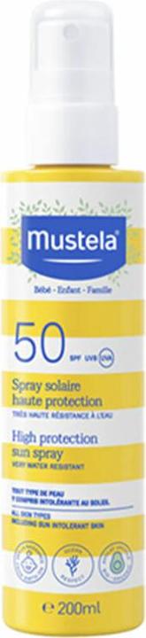 Image du produit Mustela Haute protection (Spray solaire, SPF 50, 200 ml, 240 g)
