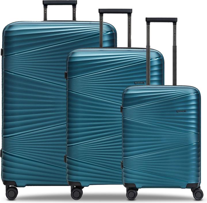 Pactastic Collection 02 THE THREE SET 4 Rollen Kofferset 3-teilig (204 l, XL (ab 115l))
