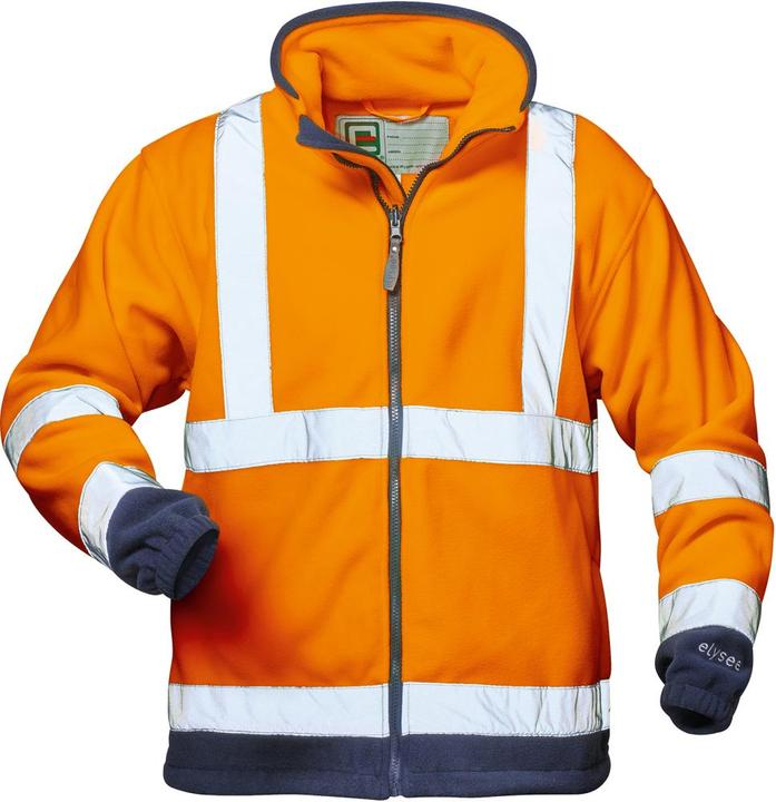 Actual product image Magni Warn fleece jacket Benedikt "size L, orange-navy" (L)