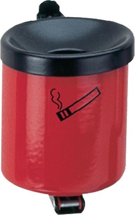 Image du produit TKG Cendrier mural Ø110xH120mm rouge avec basculement