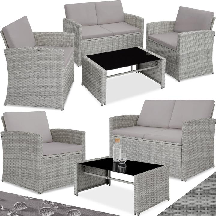 Actual product image tectake Rattan Lounge Lucca