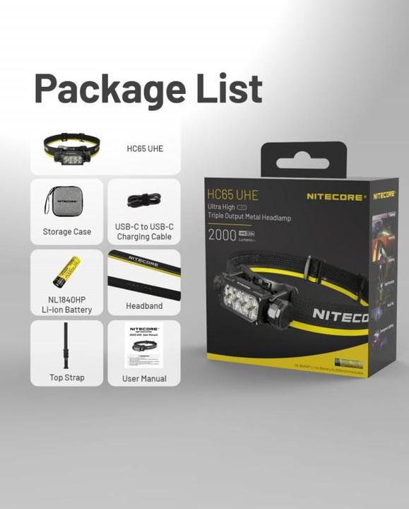 Productafbeelding Nitecore Latarka czołowa HC65 UHE (2000 lm)