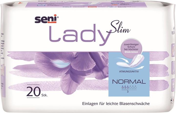 Produktbild Seni Lady Slim Normal Einlage atmungsaktive anatomische 10.5x28cm 3 Tropfen (20 x, Normal)