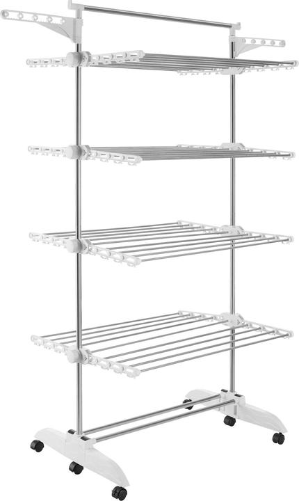 Image du produit tectake Séchoir tour Odelia avec roulettes, pliable, 4 niveaux