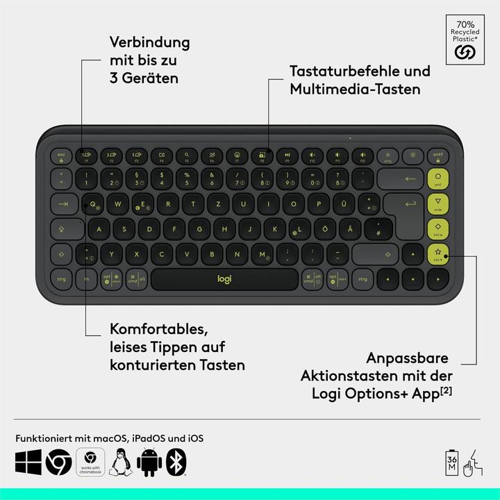 Produktbild Logitech Pop Icon Keys (DE, Kabellos)