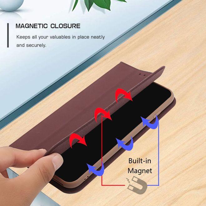 Image du produit MU Classic Pochette en cuir à trois volets pour livre de poche (Apple iPhone 13 mini)