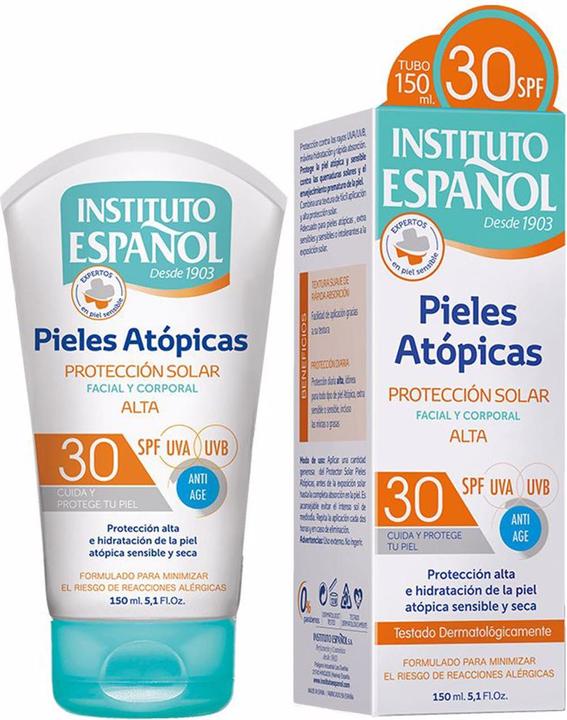 Immagine prodotto Instituto Español PIEL ATÓPICA protezione solare viso e corpo SPF30 150 ml (Crema solare, SPF 30, 150 ml)