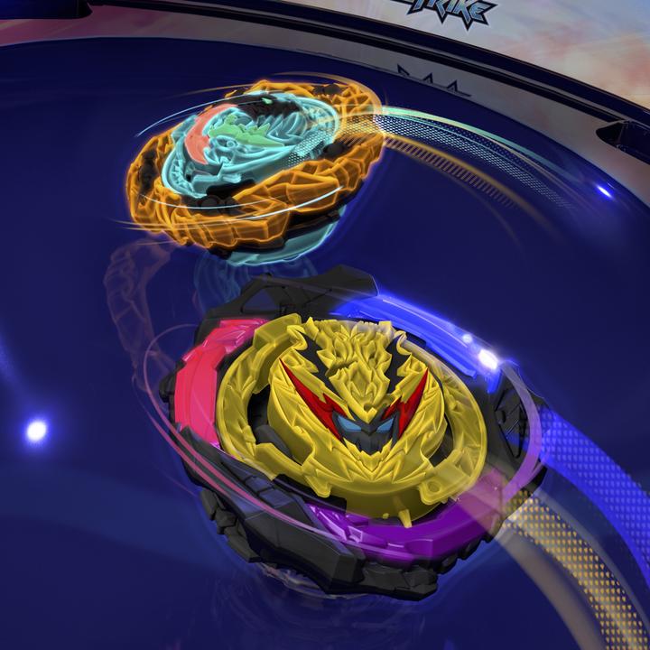 Actual product image Hasbro Beyblade Burst QuadStrike Light Ignite Beyblade Stadium Battle Set (German, French, Italian, English, Dutch, Swedish, Norwegian, Polish)