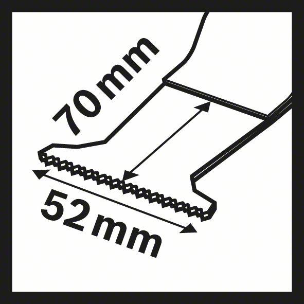 Produktbild Bosch Professional Zubehör BIM Tauchsägeblatt MAII 52 APB, Wood and Metal, 70 x 52 mm, 10er-Pack