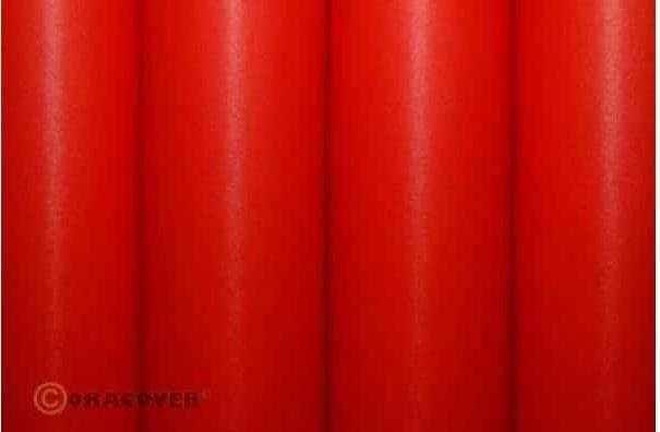 Actual product image Oracover Oratex iron-on film, fokker red
