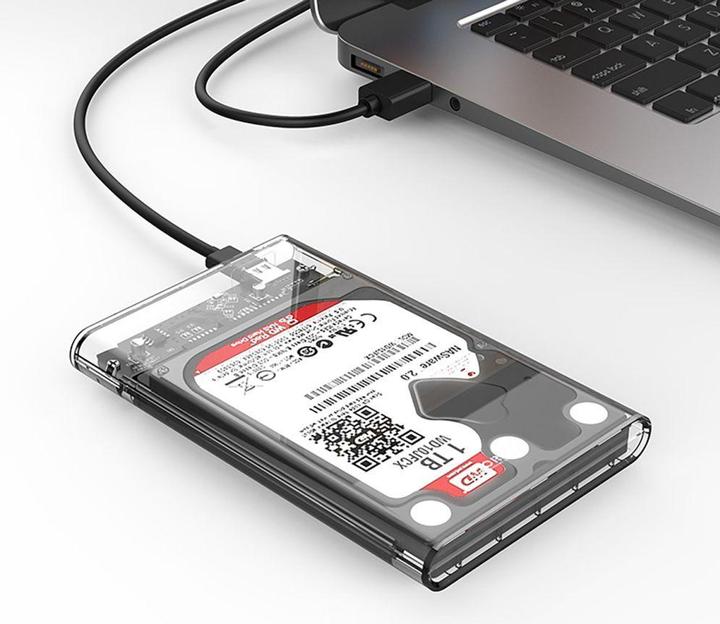Actual product image Orico Other Computer Accessory 2139C3 2.5" HDD/SSD USB-C 5Gb/s Disk Drive - Transparent (2.5")