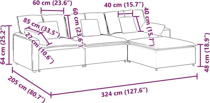 Actual product image VidaXL Randie (Modular sofa)