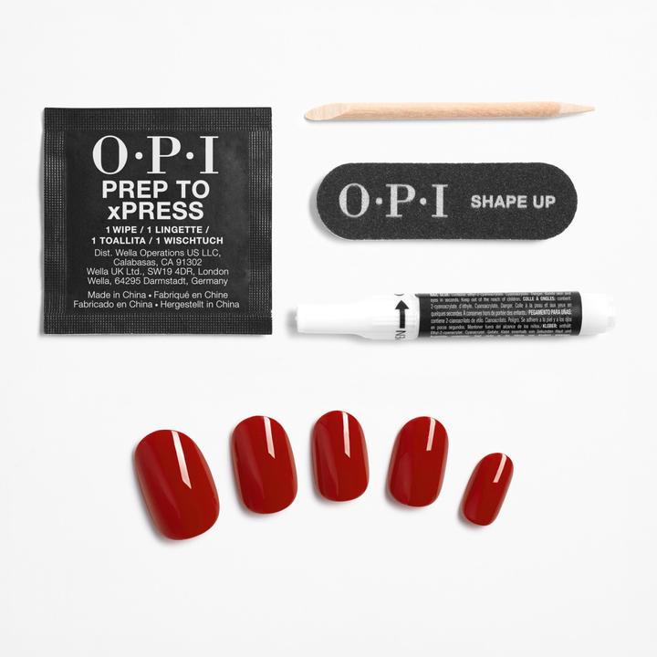 Produktbild OPI Xpress/On Nail Art (Kunstnägel, Rot)