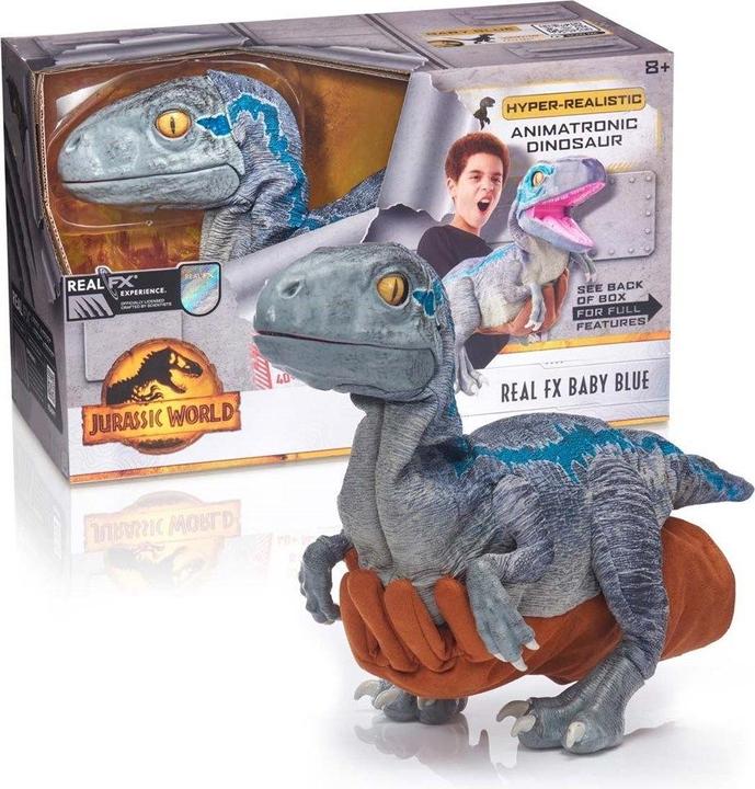 Actual product image Jurassic World Real FX Baby Blue