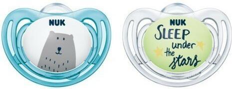 NUK 175246 SILICONEN DUMMY HELLO ADVENTURE 0-6M 2ST. (2 x, tot 6 M.)