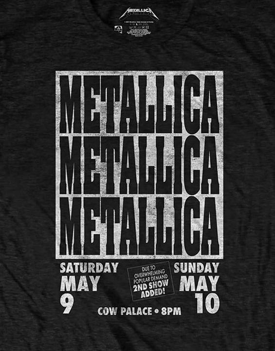 Immagine prodotto Metallica Maglietta Unisex Adulto Cow Palace (S)
