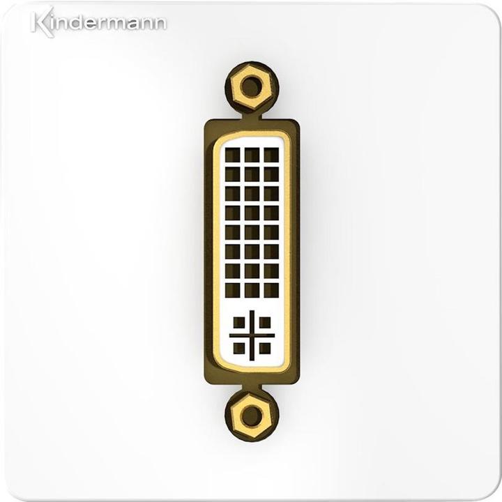 Actual product image Kindermann 7456000502 DVI-I Gray (Wall socket)