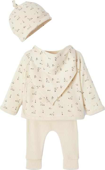 Produktbild Vertbaudet Bio-Kollektion: Baby Geschenk-Set: Jacke, Hose, Mütze & Halstuch mit Gänsen (68)