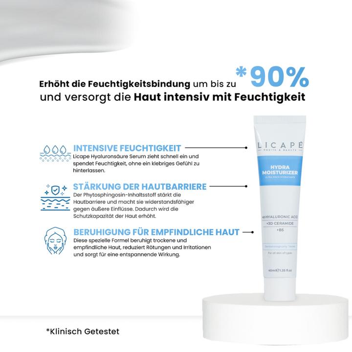 Actual product image Licape | Feuchtigkeitscreme 40 ml | Gesichtscreme für trockene und sensible Haut (40 ml, Face toner)