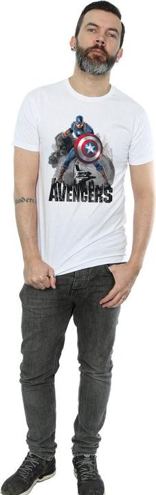 Image du produit Mens Captain America Action Pose T-Shirt (XL)