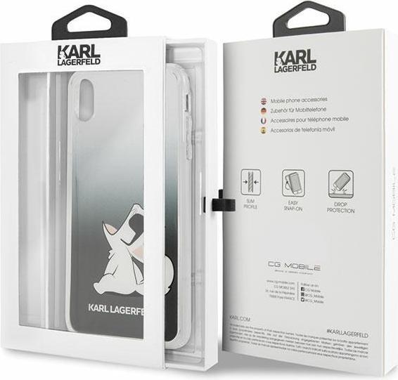 Actual product image Karl Lagerfeld Hard Cover Choupette Fun Glasses Black for Apple iPhone XS Max (Apple iPhone XS Max)