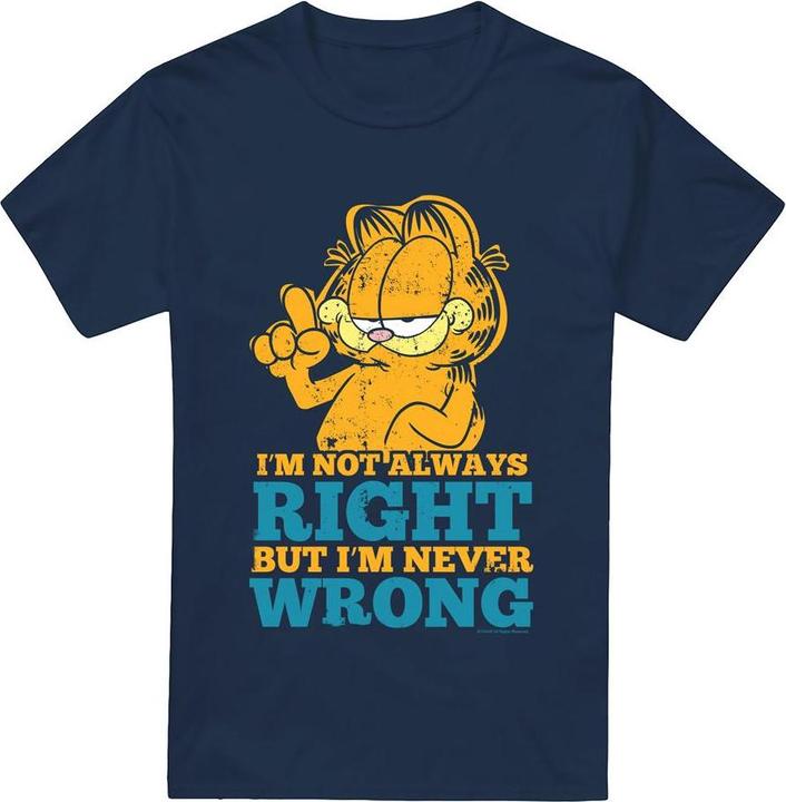 Actual product image Garfield Mens Never Wrong T-Shirt (M)